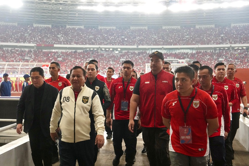 Menpora Dampingi Presiden Prabowo Saksikan Kemenangan Indonesia Atas Bahrain