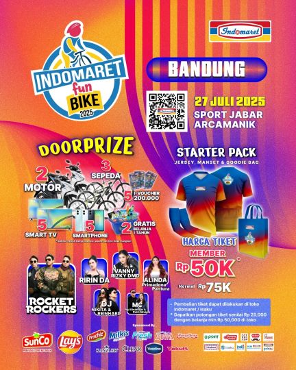 Indomaret Fun Bike 2025: Ribuan Warga Siap Gowes Bareng di Bandung